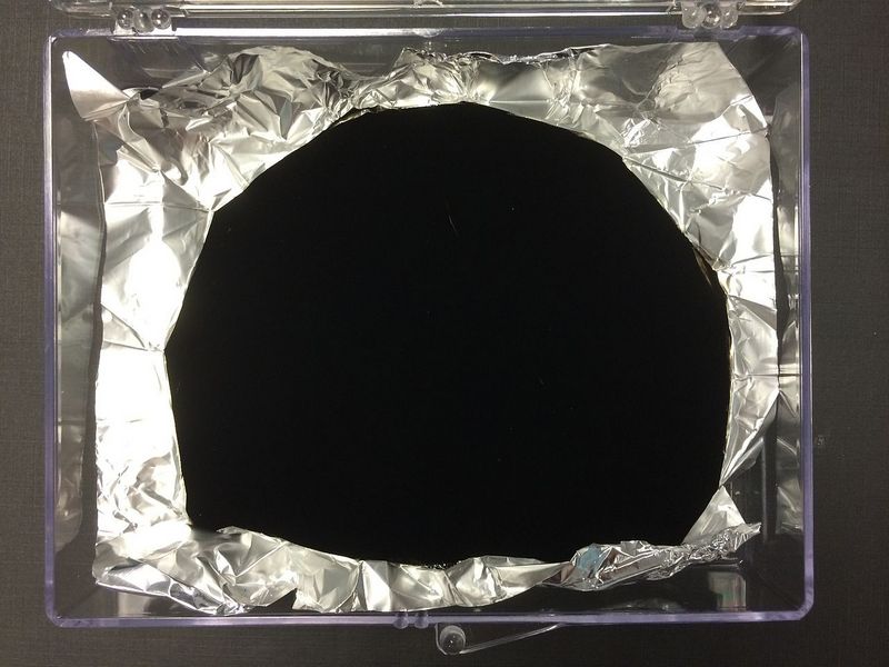 Vantablack на фольге